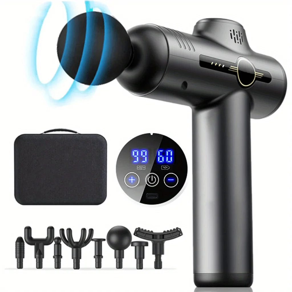 Portable Fascia Massage Gun | Deep Tissue Percussion Massager for Body & Neck