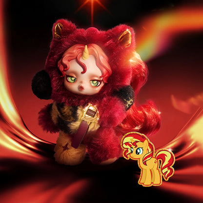 POP MART θ SKULLPANDA × My Little Pony Series Plush Doll Pendant Blind Box Mystery Box 1PC/6PCS