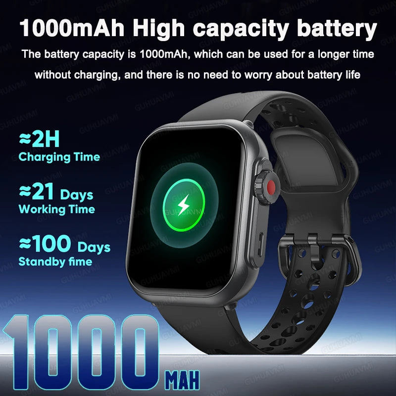 NEW Ultra 2 SE Men And Women 1000mAh AMOLED Heart Rate GPS Track 100+Sports HD call Smart Watch For IOS and Android