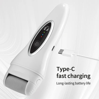 Electric Foot Grinder with Digital Display Rechargeable Callus Remover IPX4 Portable Foot File Heel Dead Skin Callu Removal Tool