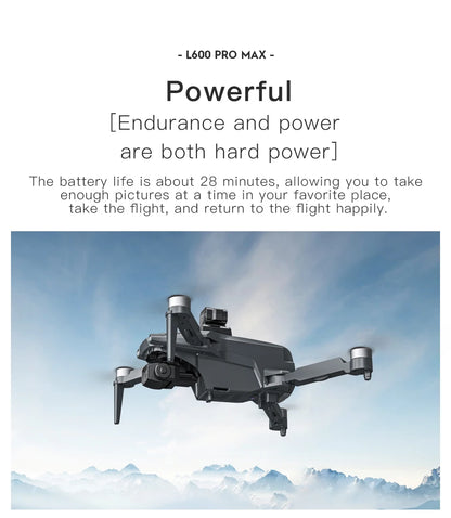 New L600 PRO MAX/PRO GPS Drone 5KM 4K Professional HD Dual Camera 3-Axis Gimbal 360° Obstacle Avoidance Brushless Quadcopter Toy