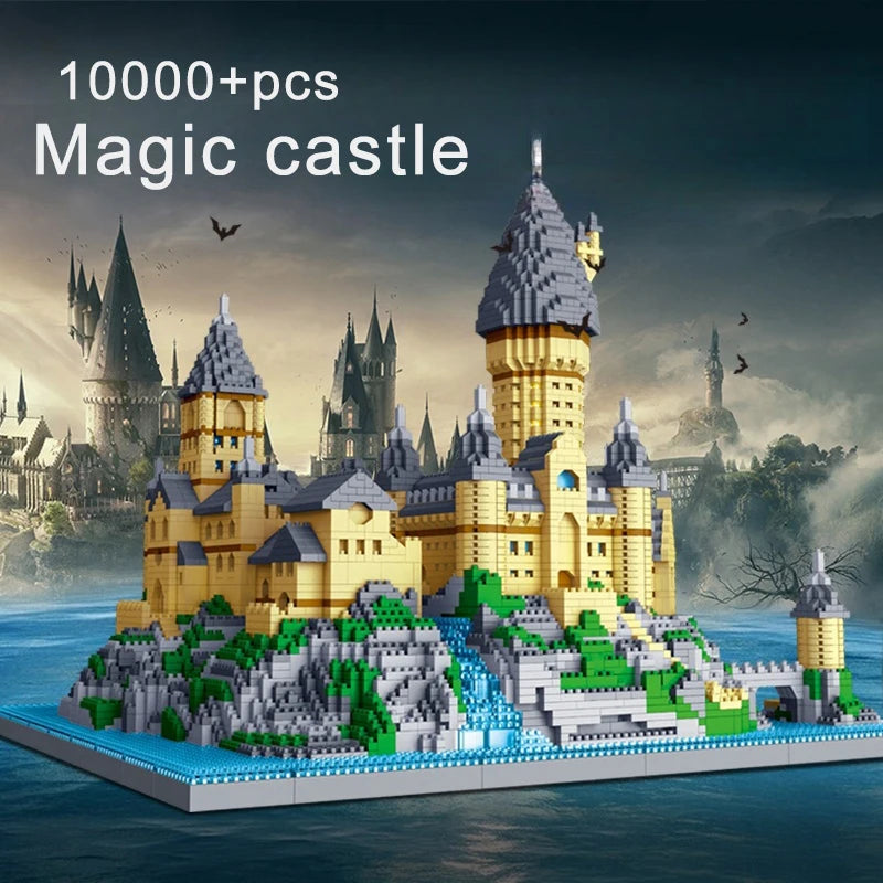 Magic Castle Medieval Architecture Building Set Creative Technical Assembly Bricks MOC Kit Gift Adults Kids Holiday