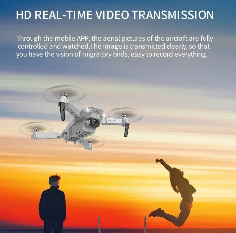 New E88 Pro WiFi FPV Drone - 4K/1080P Wide Angle HD Camera Foldable Quadcopter with Altitude Hold