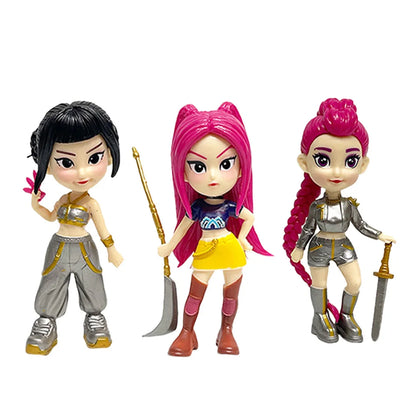 Hot Anime Figure K-pop Demon Hunters with Box Kawaii Boys Girls Gifts For Kids Fans Halloween Christmas Figure Decorative Gifts