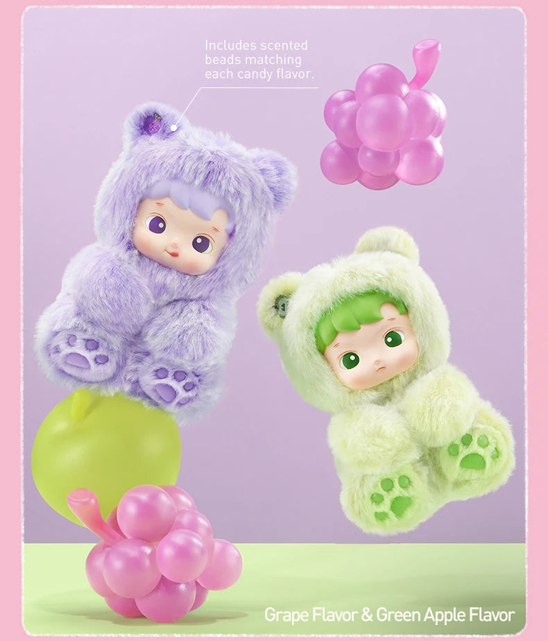 POP MART HACIPUPU Gummy Bear Series-Vinyl Plush Pendant Mystery Box 1PC/6PCS POP MART Blind Box