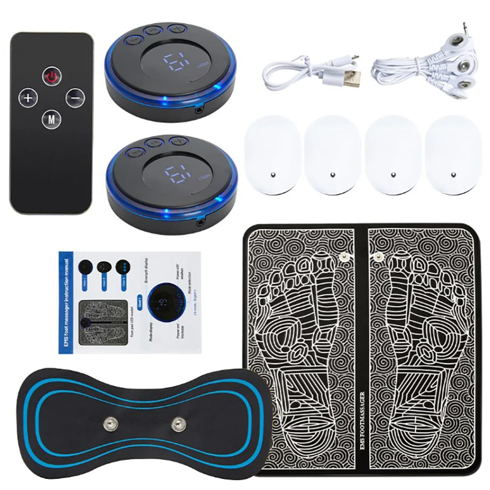 EMS Electric Foot Massager Pad | Acupoint Muscle Stimulator & Relaxation Mat