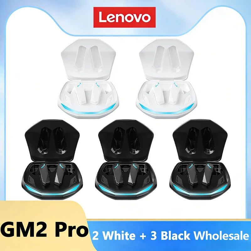 Choice Lenovo GM2 Pro Earphone Bluetooth 5.3 Headphones with Mic 9D Stereo Pro 6 Earbuds Dual Modes Music Game Wireless Headset
