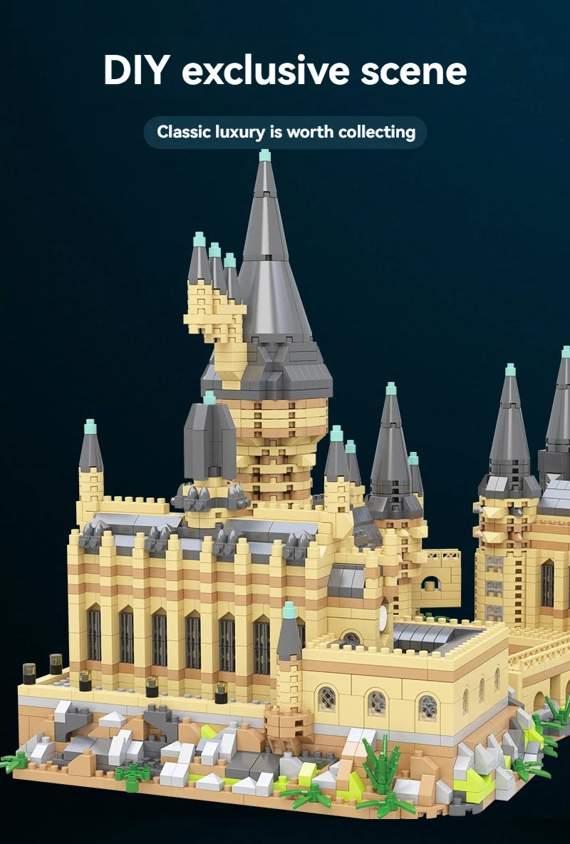 Magic Castle Medieval Architecture Building Set Creative Technical Assembly Bricks MOC Kit Gift Adults Kids Holiday