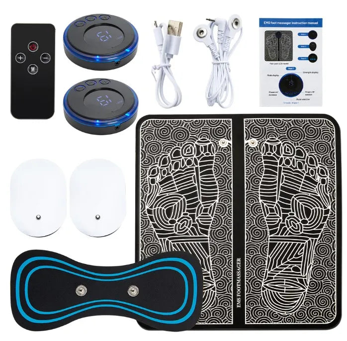 EMS Electric Foot Massager Pad | Acupoint Muscle Stimulator & Relaxation Mat