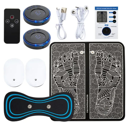 EMS Electric Foot Massager Pad | Acupoint Muscle Stimulator & Relaxation Mat