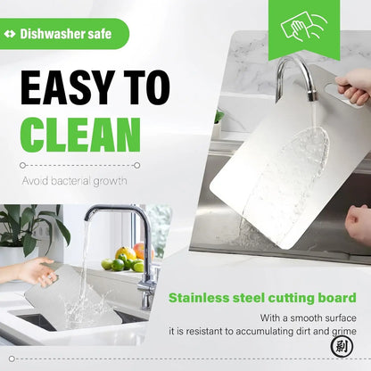 Stainless Steel Panel and Chopping Board Kitchen Household Thickened Double Sided Cutting Board Block Kneading Dough Board