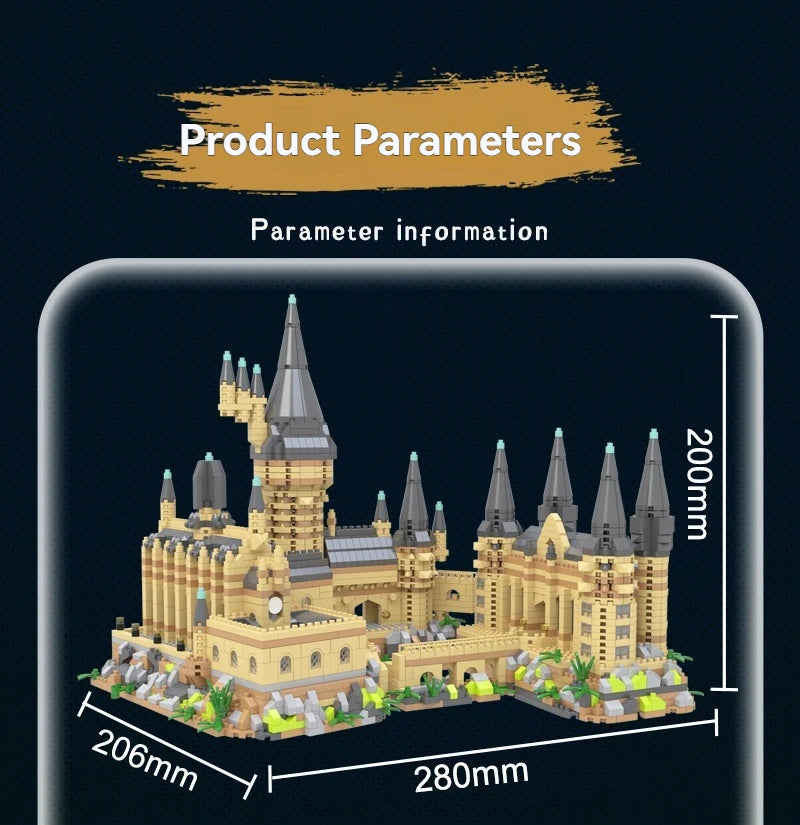 Magic Castle Medieval Architecture Building Set Creative Technical Assembly Bricks MOC Kit Gift Adults Kids Holiday