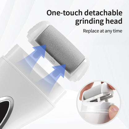 Electric Foot Grinder with Digital Display Rechargeable Callus Remover IPX4 Portable Foot File Heel Dead Skin Callu Removal Tool