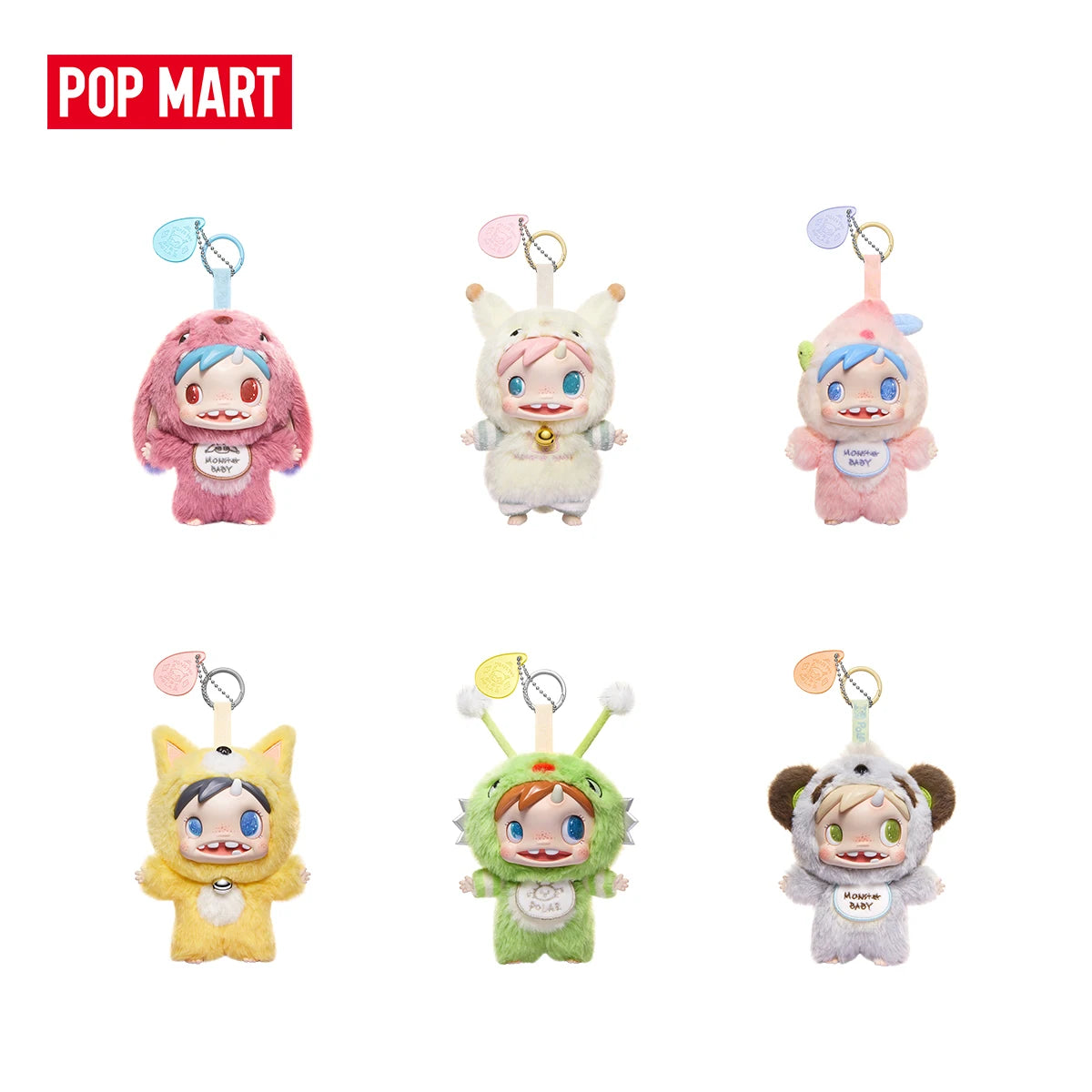 POP MART POLAR-Monster Baby Collection Series Plush Pendant Ver.1 Blind Box 1PC/6PCS