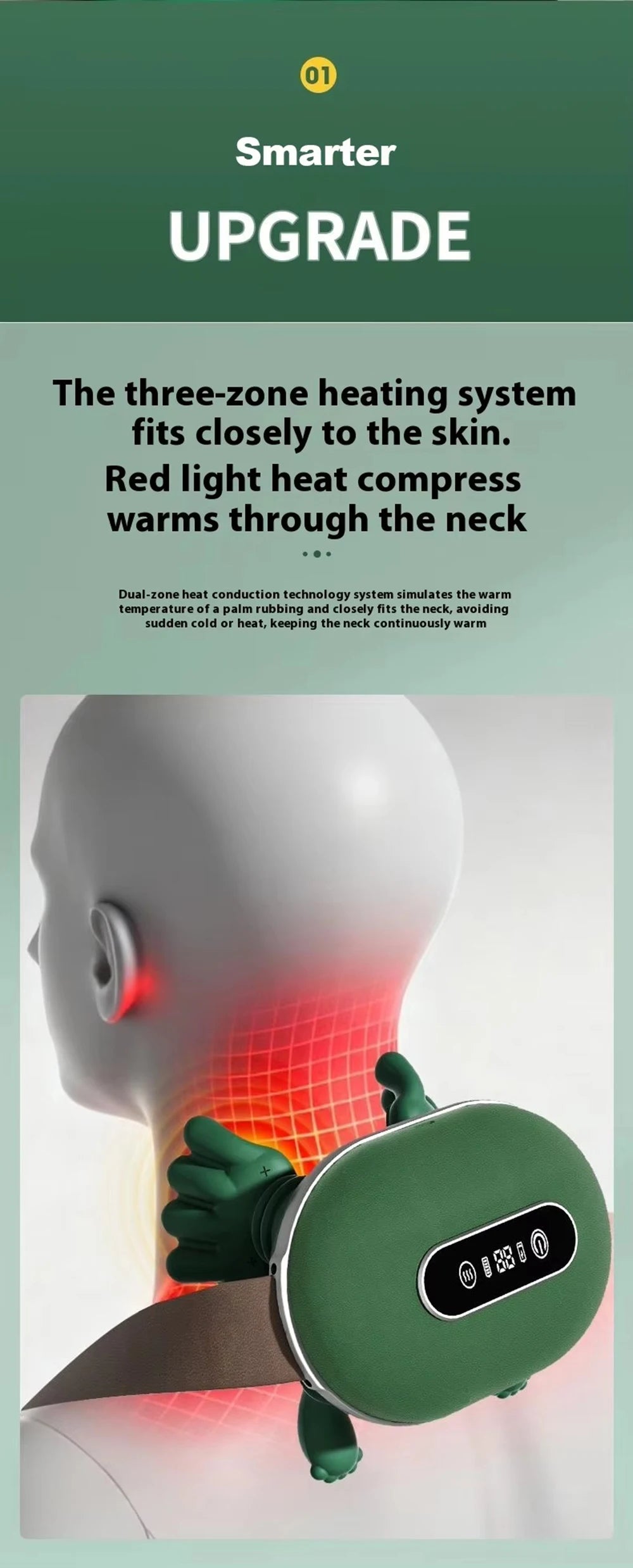 Neck Shoulder Massager Deep Tissue Shiatsu Back Cervical Massage Machine Bionic Fatigue Relief Relax Muscle ﻿3Level ﻿Master Hand