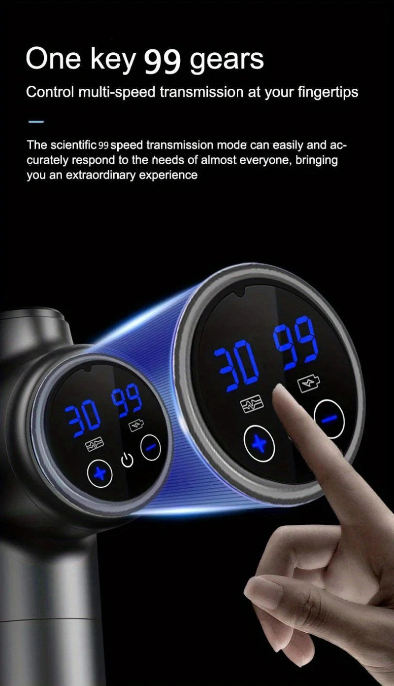 Portable Fascia Massage Gun | Deep Tissue Percussion Massager for Body & Neck