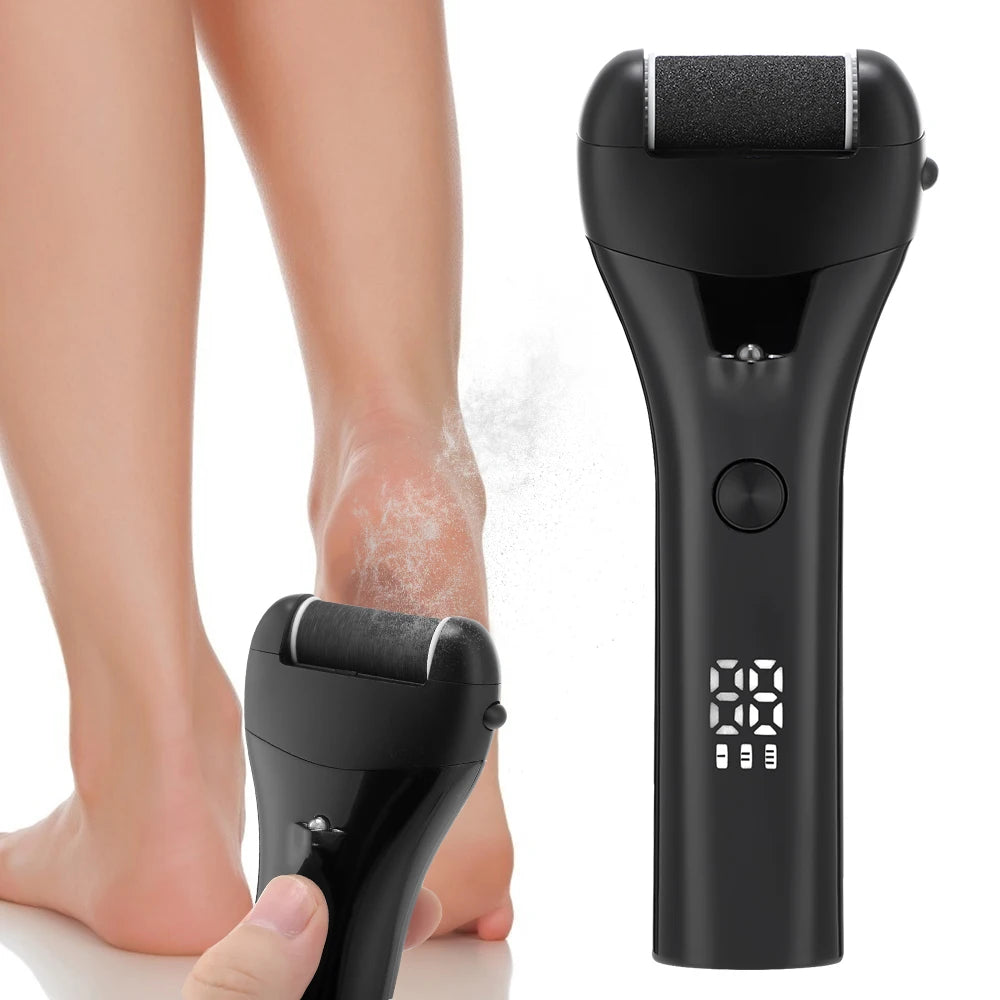 Electric Foot Grinder with Digital Display Rechargeable Callus Remover IPX4 Portable Foot File Heel Dead Skin Callu Removal Tool