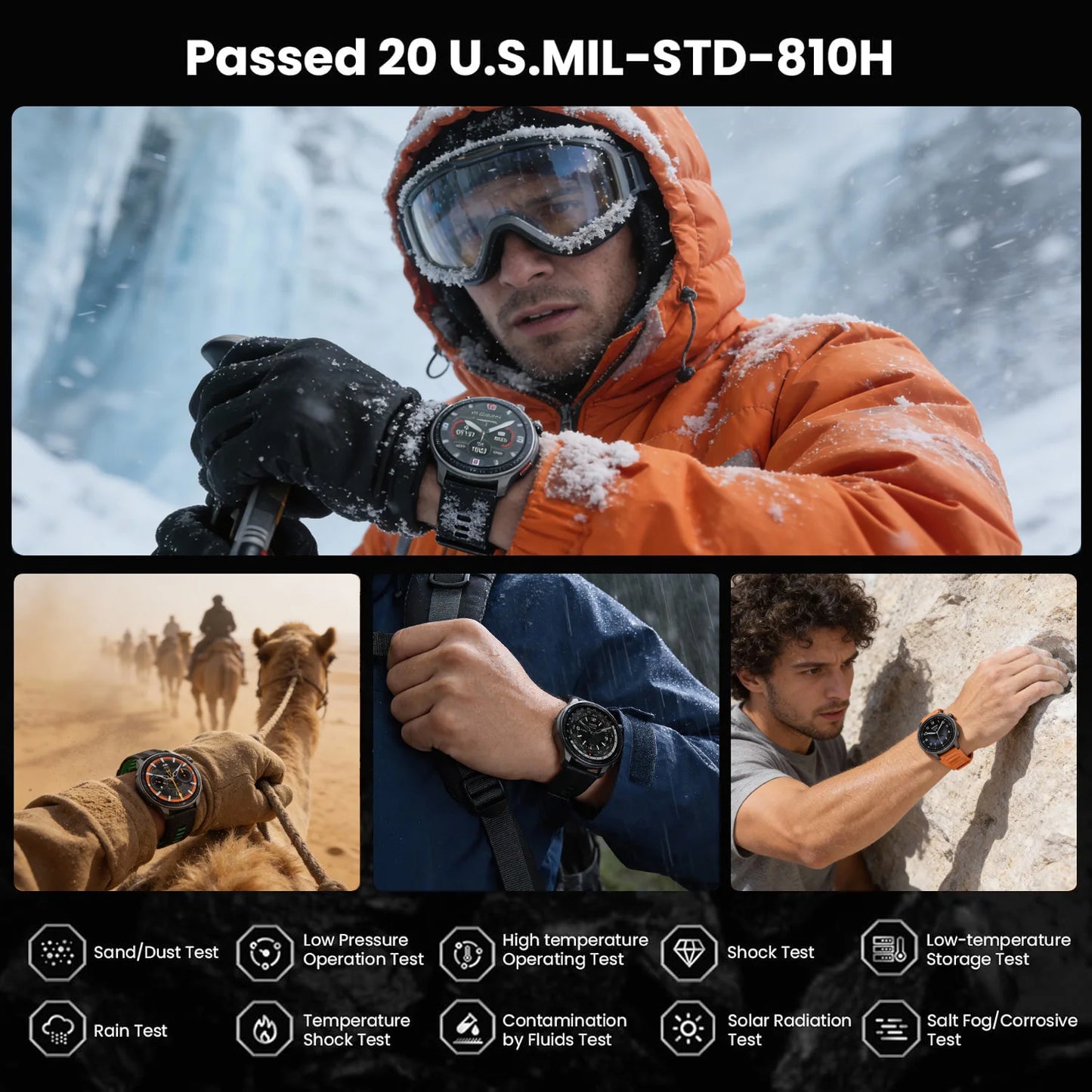 2026 New Smart Watch GPS offline map 4GB Video Player Compass 10ATM Waterproof Smartwatch Men Heart rate Sports outdoor tracking