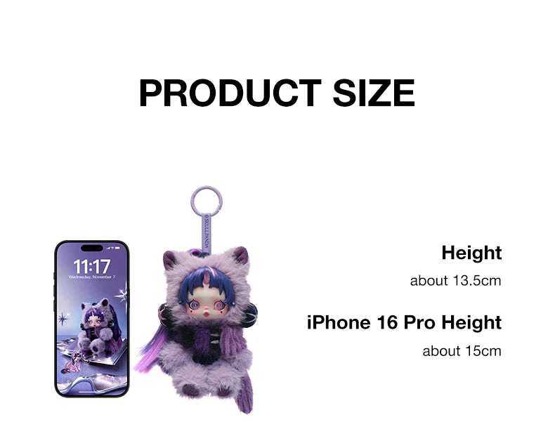 POP MART θ SKULLPANDA × My Little Pony Series Plush Doll Pendant Blind Box Mystery Box 1PC/6PCS