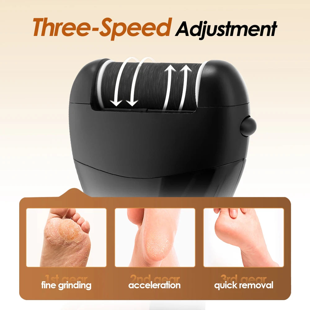 Electric Foot Grinder with Digital Display Rechargeable Callus Remover IPX4 Portable Foot File Heel Dead Skin Callu Removal Tool