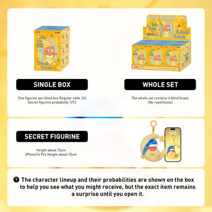 POP MART We are Twinkle Twinkle Series - Plush Pendant Blind Box 1PC/6PCS Mystery Box