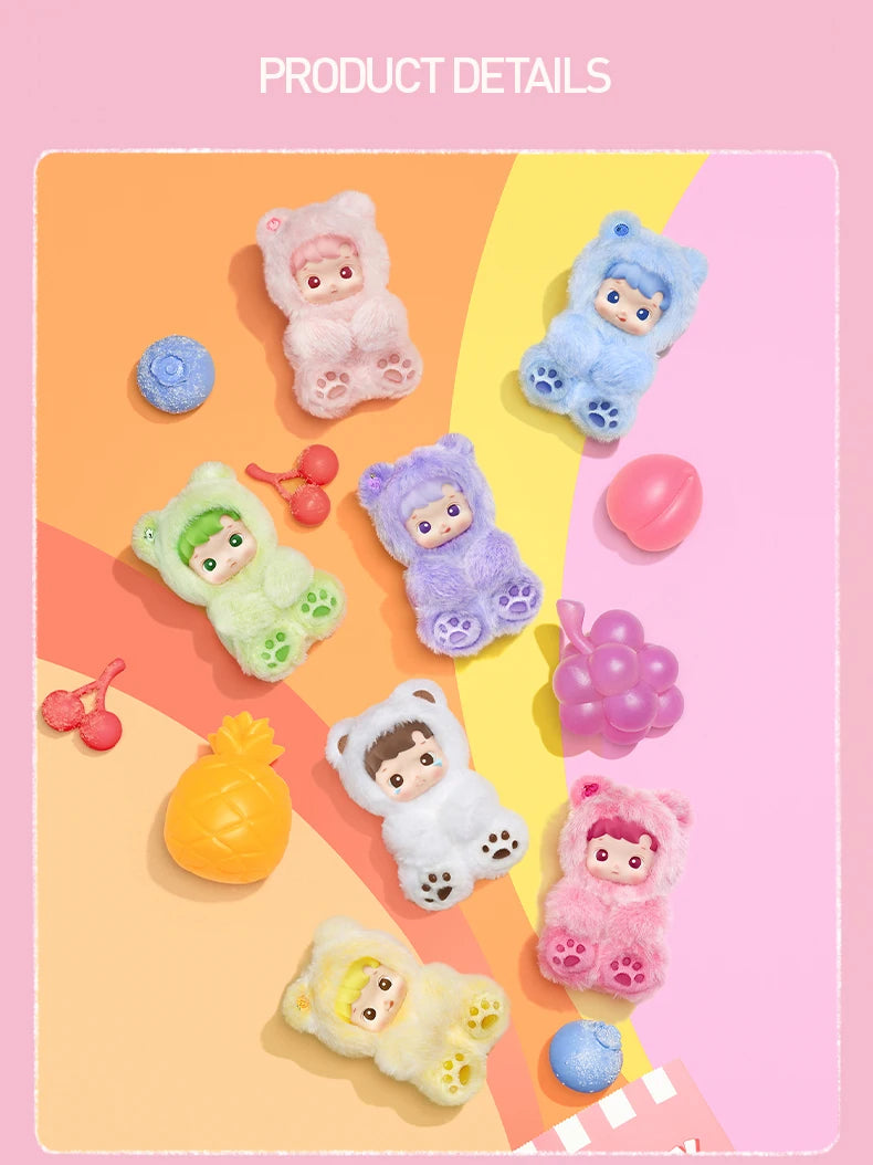 POP MART HACIPUPU Gummy Bear Series-Vinyl Plush Pendant Mystery Box 1PC/6PCS POP MART Blind Box