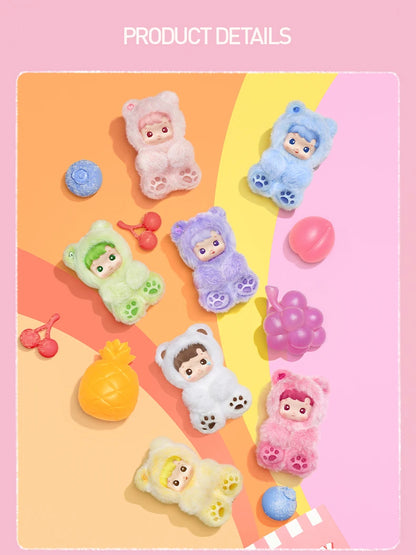 POP MART HACIPUPU Gummy Bear Series-Vinyl Plush Pendant Mystery Box 1PC/6PCS POP MART Blind Box