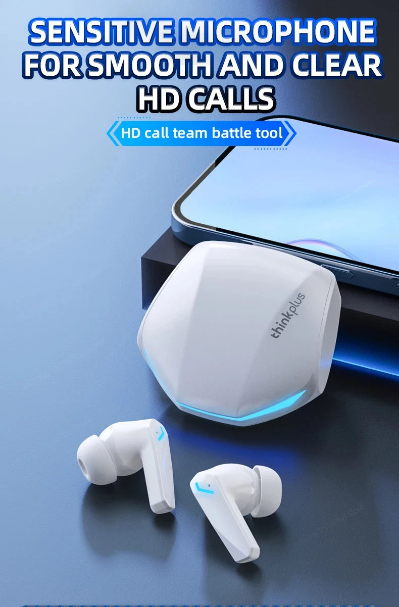 Choice Lenovo GM2 Pro Earphone Bluetooth 5.3 Headphones with Mic 9D Stereo Pro 6 Earbuds Dual Modes Music Game Wireless Headset
