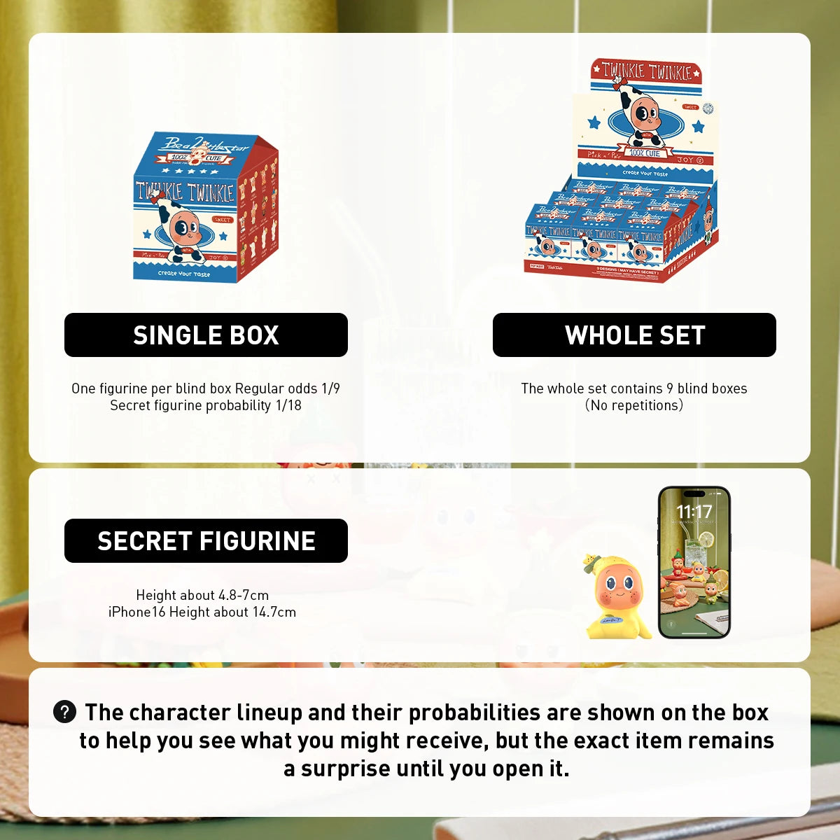 POP MART Twinkle Twinkle Create Your Taste Series Figures A Mystery Box 1PC/9PCS POPMART Blind Box Cute Figurine Toy