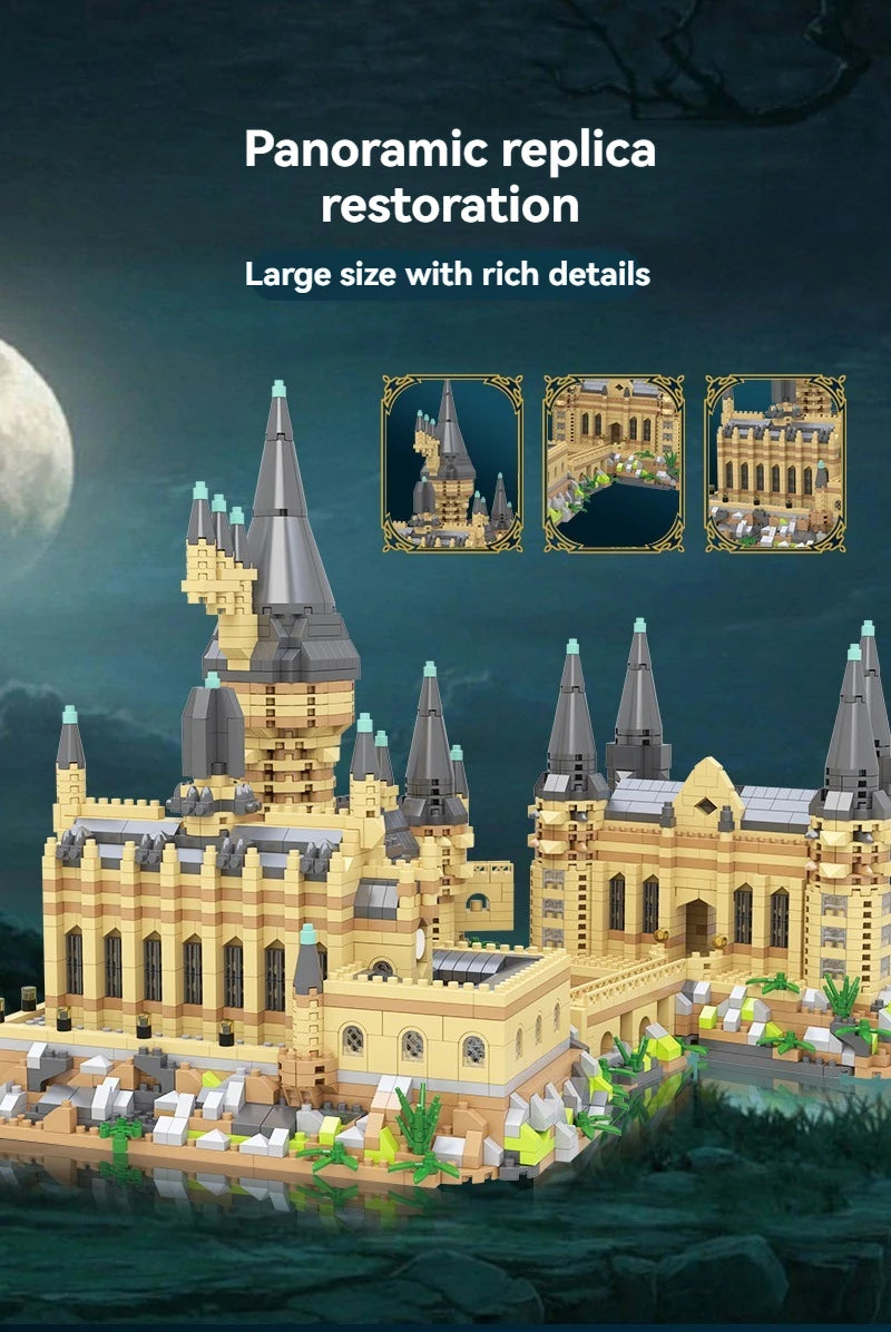 Magic Castle Medieval Architecture Building Set Creative Technical Assembly Bricks MOC Kit Gift Adults Kids Holiday