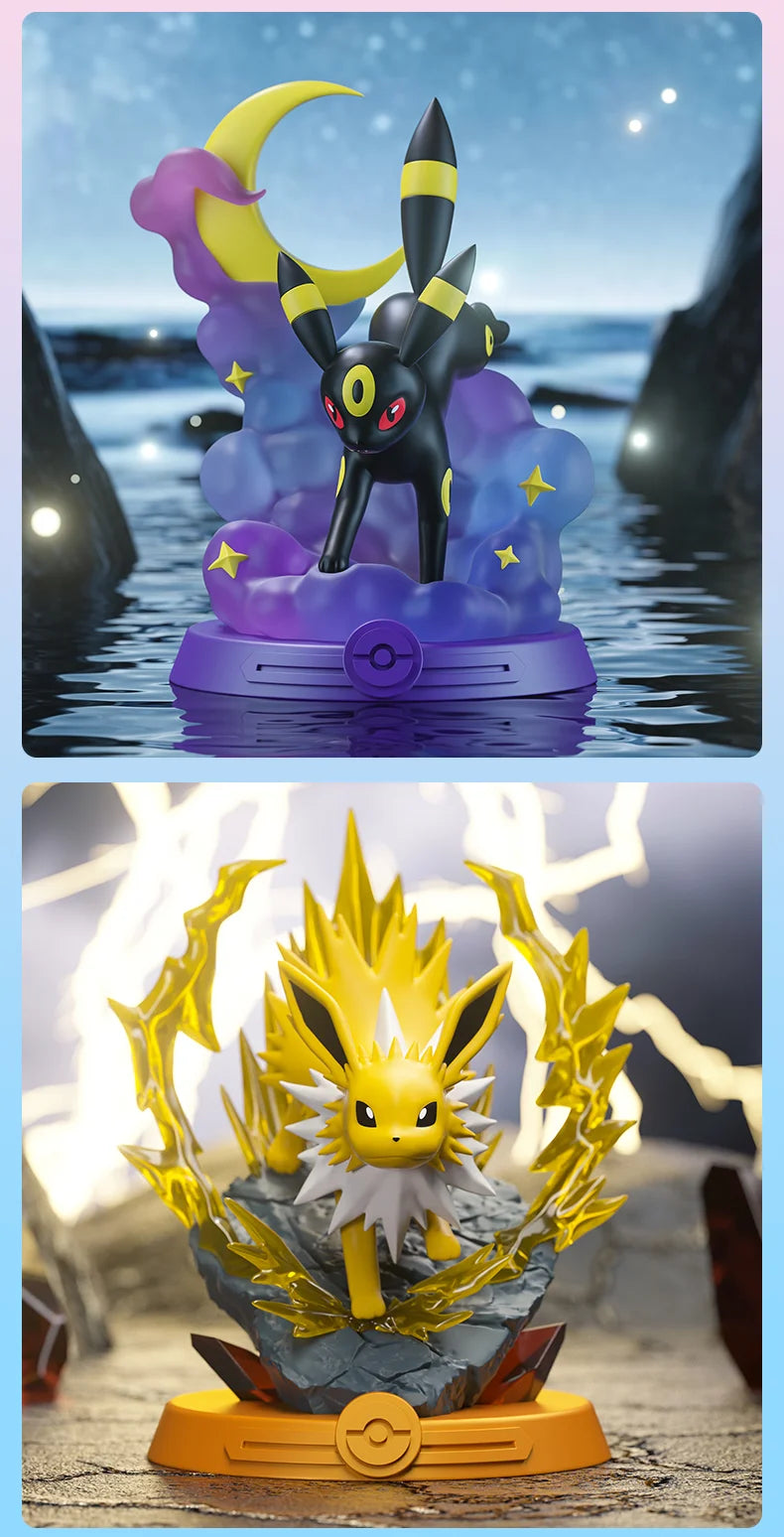 Anime Pokemon Funism Original Adventure Eevee Family Suit BlindBox Flareon Espeon Sylveon ActionFigure Collection Model Toy Gift