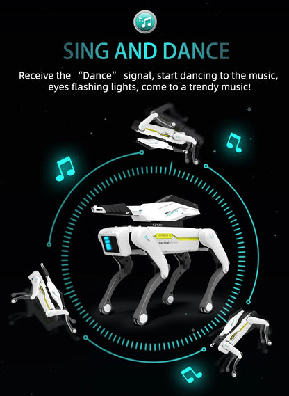 Teeggi Electric RC Intelligent Robot Dog with Clip Multifunction RC Mechanical Dog Educational Toy Bionic Smart Robot Toy Gift