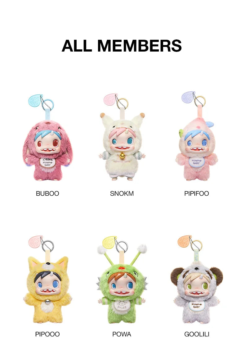 POP MART POLAR-Monster Baby Collection Series Plush Pendant Ver.1 Blind Box 1PC/6PCS