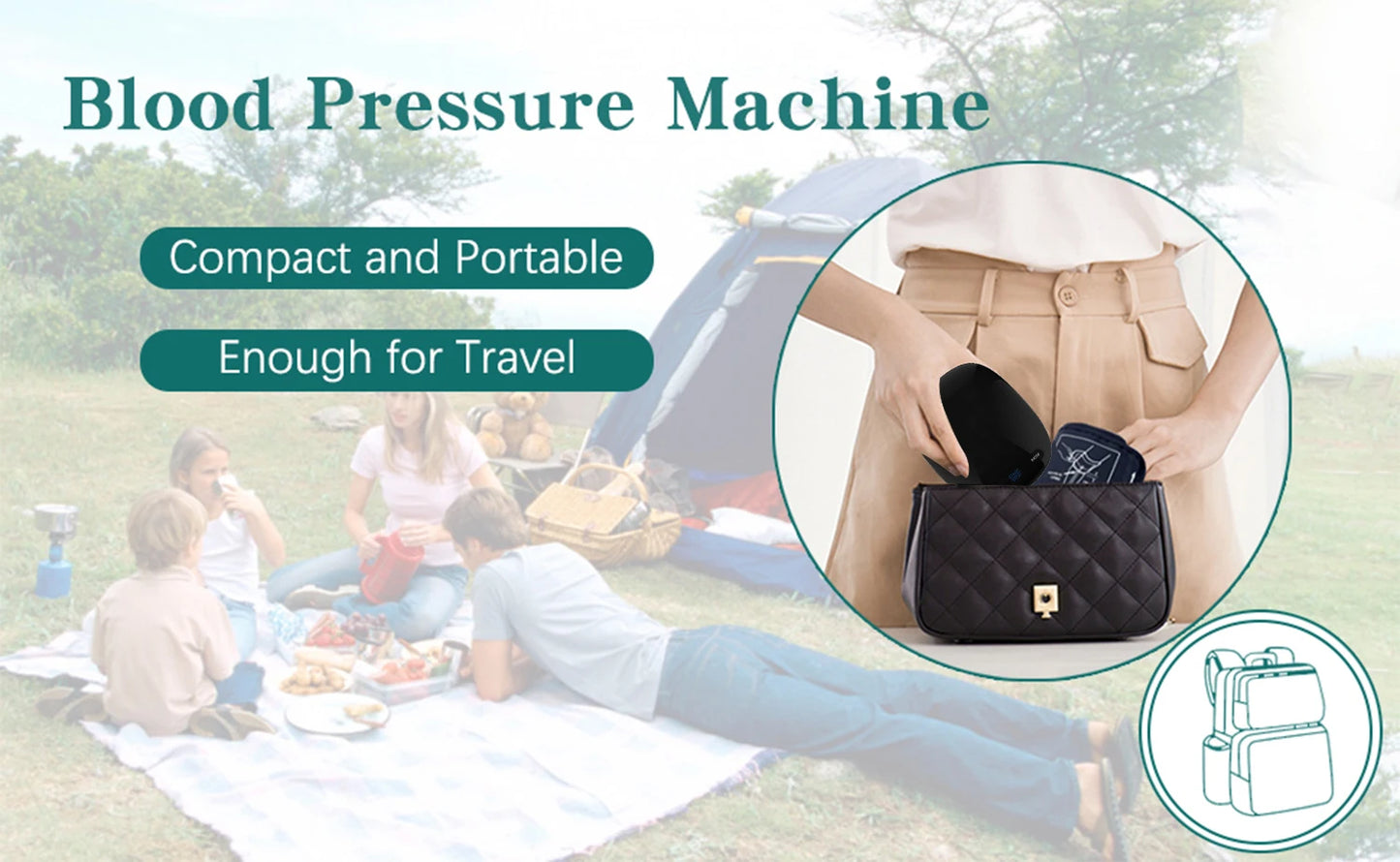 Kingclinic New Household Arm Type Digital Electronic Portable LED Smart Blood Pressure Meter BP Monitor