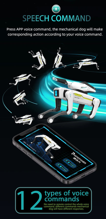 Teeggi Electric RC Intelligent Robot Dog with Clip Multifunction RC Mechanical Dog Educational Toy Bionic Smart Robot Toy Gift