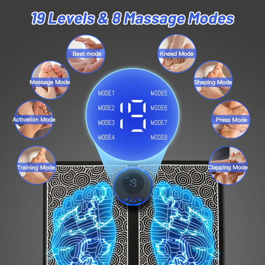 EMS Electric Foot Massager Pad | Acupoint Muscle Stimulator & Relaxation Mat