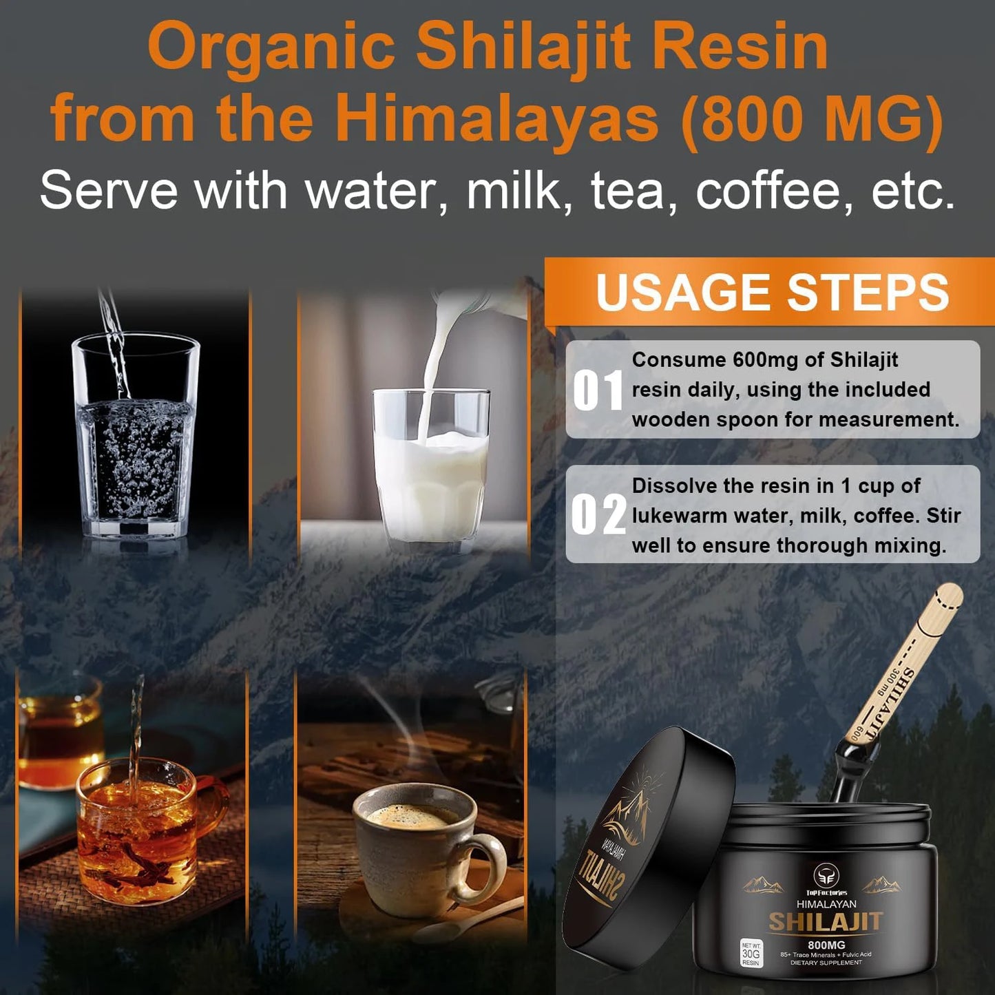 Pure Himalayan Shilajit Resin | 85+ Trace Minerals & Fulvic Acid – 50g
