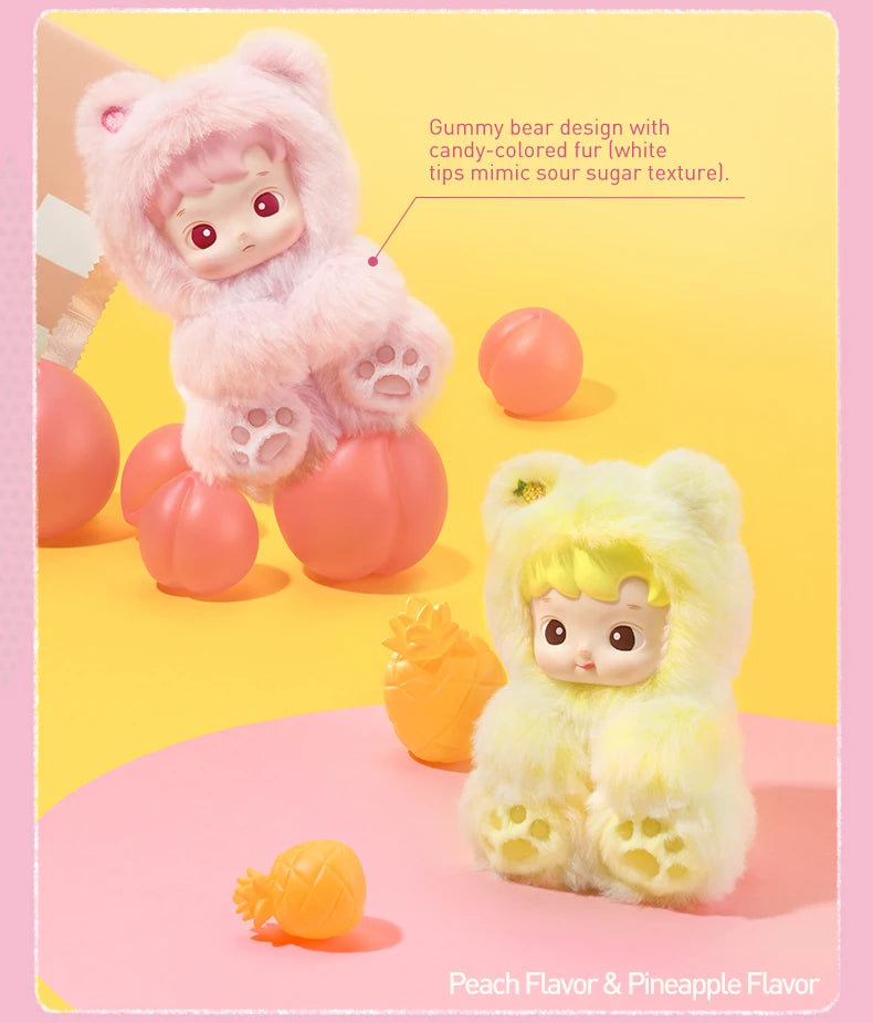 POP MART HACIPUPU Gummy Bear Series-Vinyl Plush Pendant Mystery Box 1PC/6PCS POP MART Blind Box