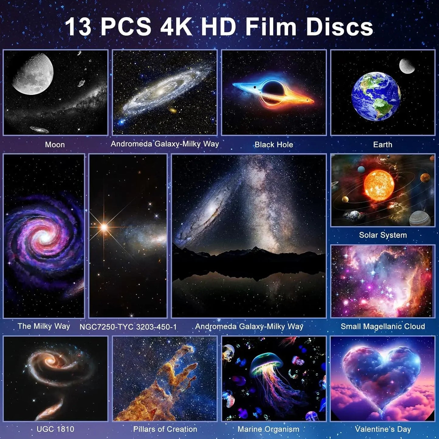 Galaxy Star Projector 13-in-1 | 4K HD Planetarium & Nebula Night Light