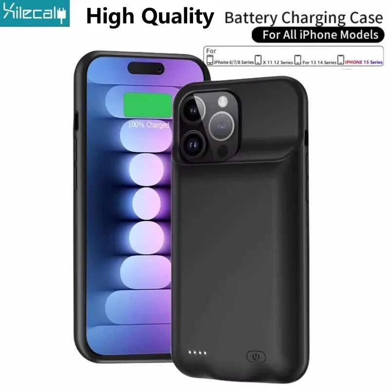 iPhone Battery Case | Slim Charging Power Case for iPhone 6–15 Series