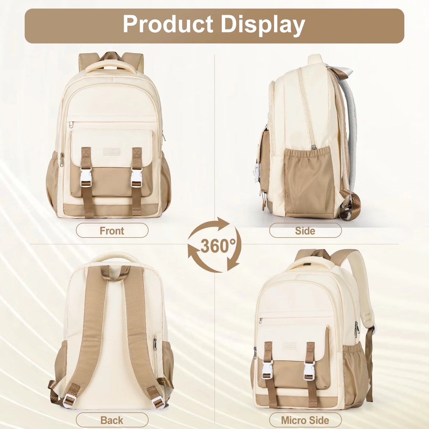 Backpacks for Students High Capacity College Women Backpack Trendy Laptop School Bag Girl BookBag Travel Backpack Aesthetic Bags