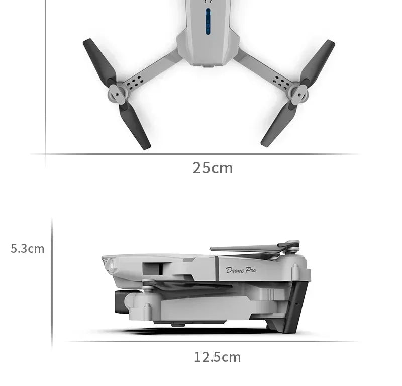 New E88 Pro WiFi FPV Drone - 4K/1080P Wide Angle HD Camera Foldable Quadcopter with Altitude Hold