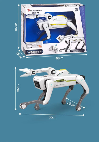 Teeggi Electric RC Intelligent Robot Dog with Clip Multifunction RC Mechanical Dog Educational Toy Bionic Smart Robot Toy Gift