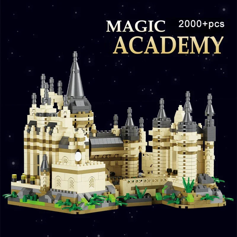 Magic Castle Medieval Architecture Building Set Creative Technical Assembly Bricks MOC Kit Gift Adults Kids Holiday