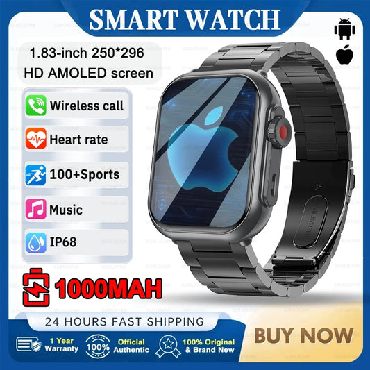 NEW Ultra 2 SE Men And Women 1000mAh AMOLED Heart Rate GPS Track 100+Sports HD call Smart Watch For IOS and Android