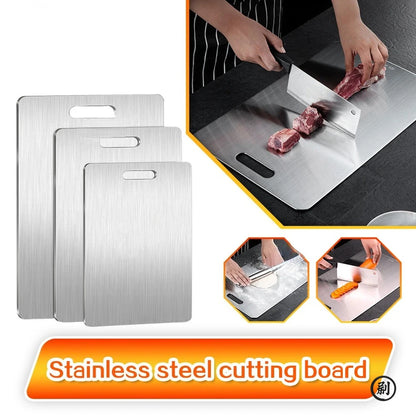 Stainless Steel Panel and Chopping Board Kitchen Household Thickened Double Sided Cutting Board Block Kneading Dough Board