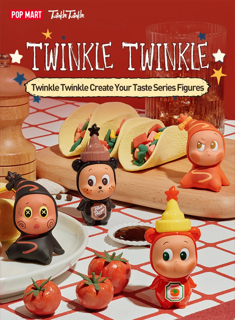 POP MART Twinkle Twinkle Create Your Taste Series Figures B Mystery Box 1PC/9PCS POPMART Blind Box Cute Figurine Toy