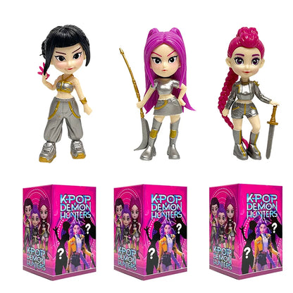Hot Anime Figure K-pop Demon Hunters with Box Kawaii Boys Girls Gifts For Kids Fans Halloween Christmas Figure Decorative Gifts