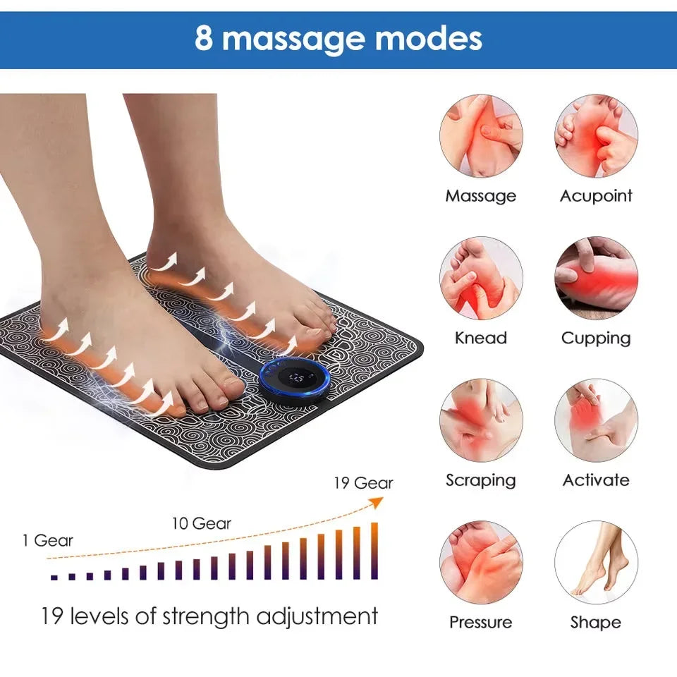 Electric Foot Massager Pad Muscle Massage Relaxation Trainer For Massage Fitness Outdoor Sport Home Family Relax