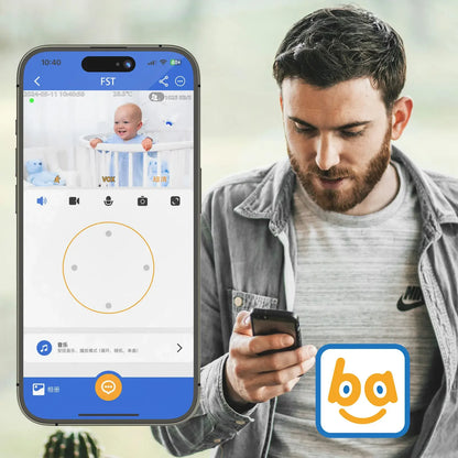 5" Smart Baby Monitor | WiFi, PTZ Cam, Night Vision & Two-Way Audio